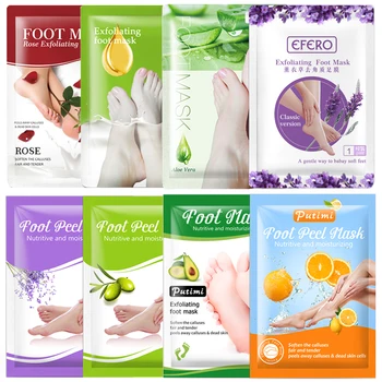 

8Pack Foot Mask Moisturizing Smooth Exfoliating Foot Patches Peel Dead Skin Whitening Feet Peeling Mask Spa Pedicure Socks