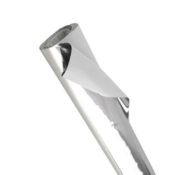 

Auto Car Sticker 1pc Silver Chrome Mirror Vinyl Wrap Film Decal Anti-UV Exterior Stretchable