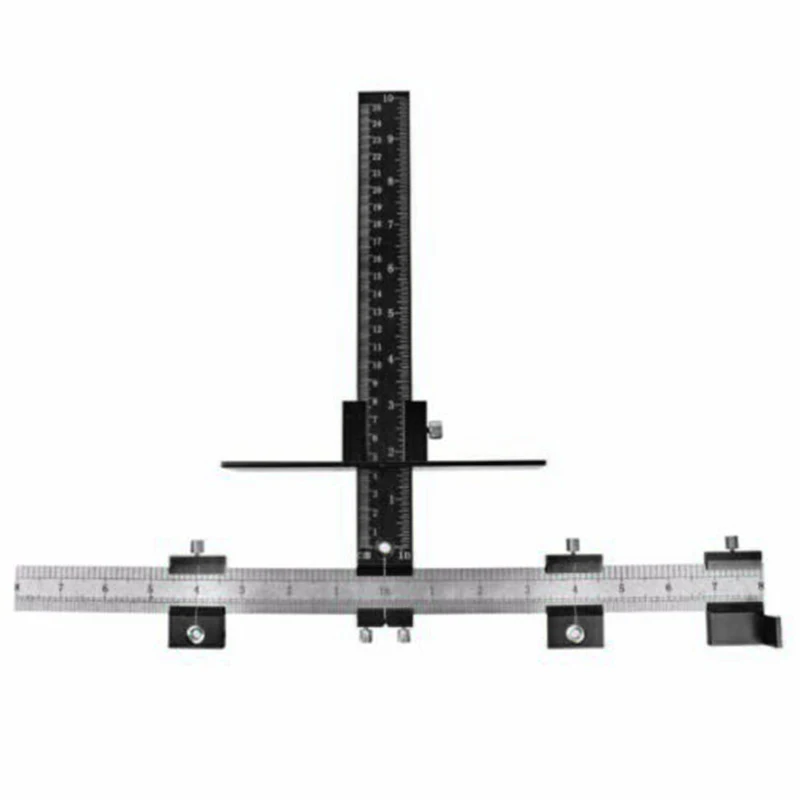 

1x Adjustable Position Ruler Locator Hardware Installation Woodworking Hand Tool