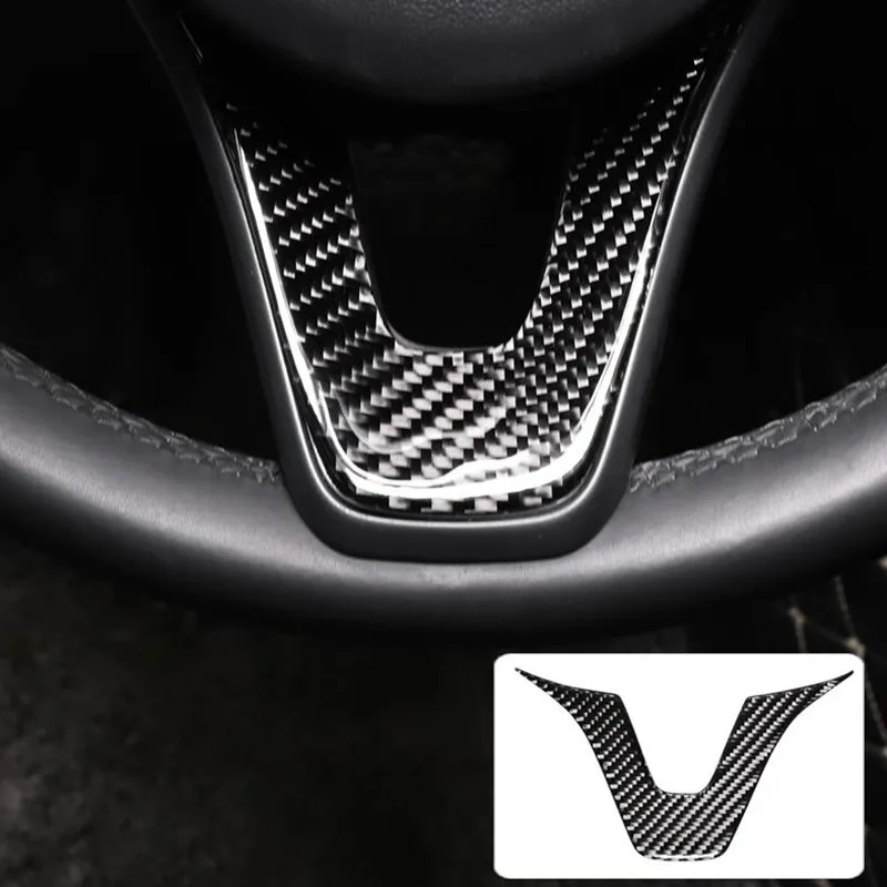 Carbon-Fiber-Steering-Wheel-Decal-Decoration-Cover-Trim-For-Mercedes-Benz-CLA-GLA-GLE-GLC-A