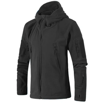 

Men Autumn Jacket Soft Shell Fleece Antistatic Sweatproof Winter Quick Drying Windproof Thermal Hiking Hoodie Jackets