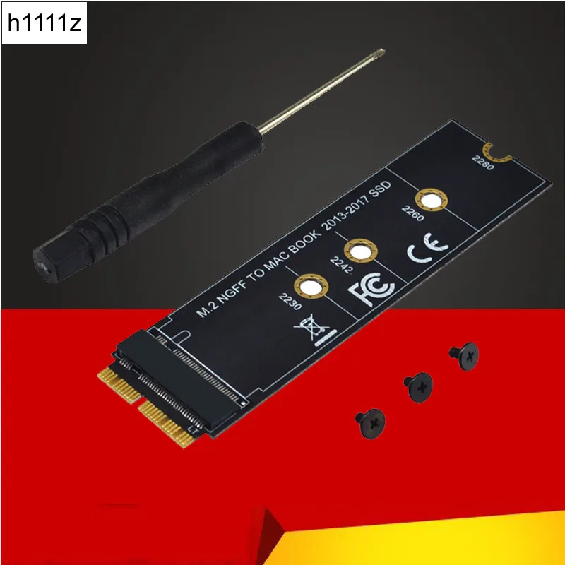 

M ключ M.2 PCIe AHCI SSD адаптер карты для 2013 2014 2015 2017 MACBOOK Air A1465 A1466 Pro A1398 A1502 A1419 поддержка 2230-2280 SSD