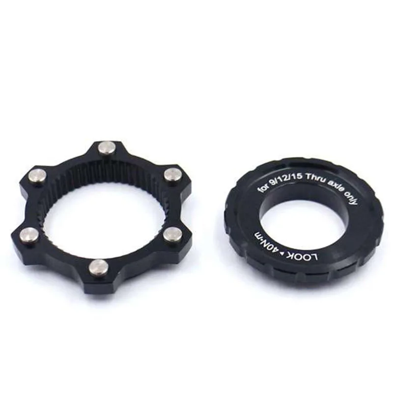 Металлический черный велосипед Centerlock Адаптер для установки 6-болт дисковый тормозной ротор