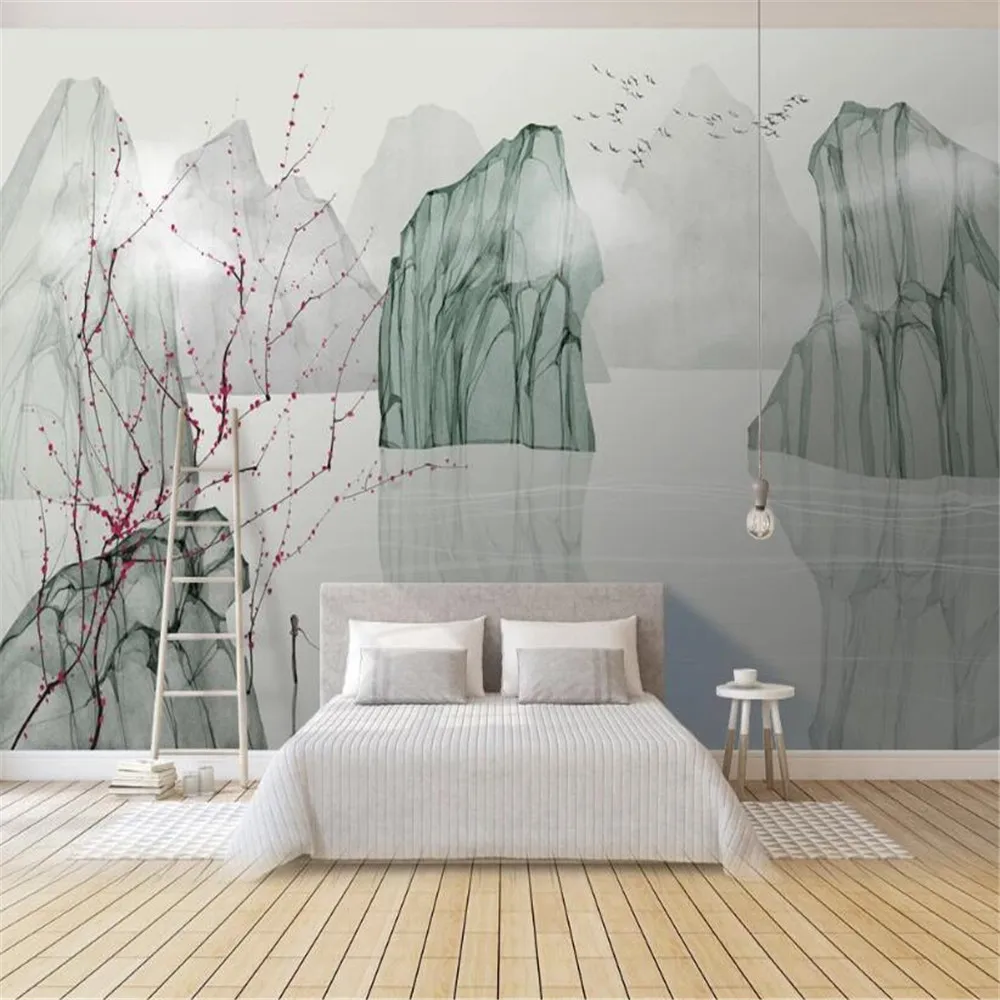 

Milofi custom 3D wallpaper Nordic modern minimalist three-dimensional geometric abstract lines TV background wall painting