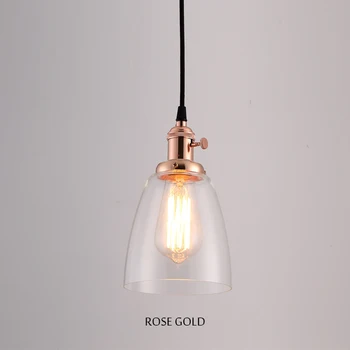 

Modern Loft Industrial E27 Pendant Lights Vintage Simple Single-head Decoration Aluminum Glass Living Room Kitchen Hanging Lamp