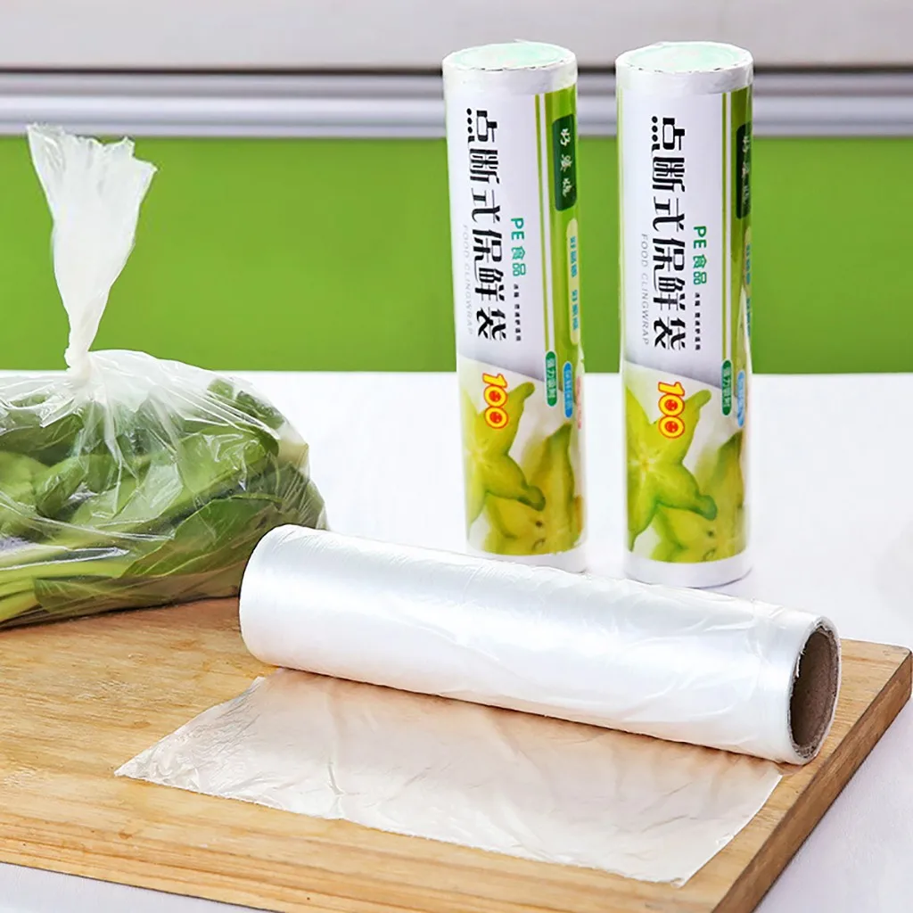 1 Roll 50pcs Brief Kitchen Vacuum Sealer Food Saver Storage Bag Fruit Veg_DM 