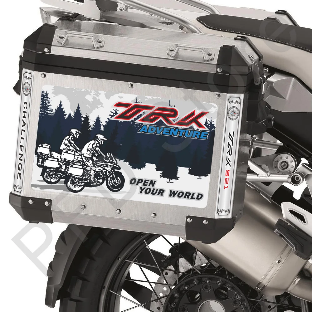 

Motorcycle 521 Tail Top Side Panniers Luggage Aluminium Box Cases Sticker Decal For Benelli TRK521 TRK 521 ADV Moto Adventure