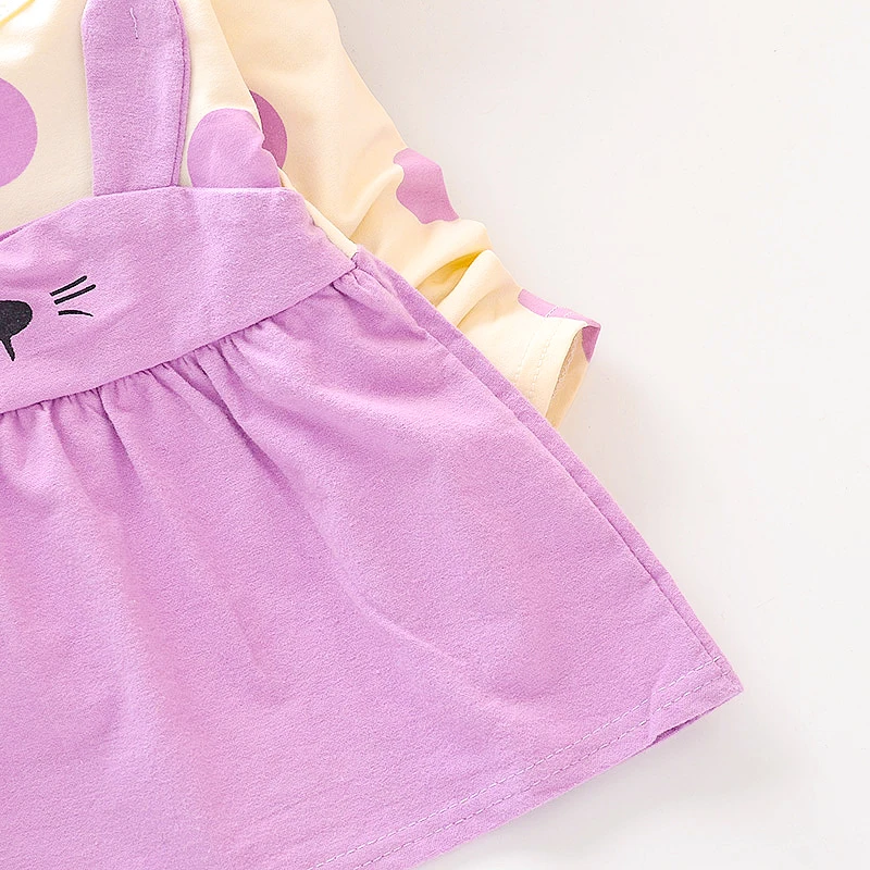 Повседневное платье для новорожденных одежда для малышей Одежда для девочек платье принцессы с длинными рукавами и героями мультфильмов весенне-осенние платья для девочек от 6 месяцев до 3 лет