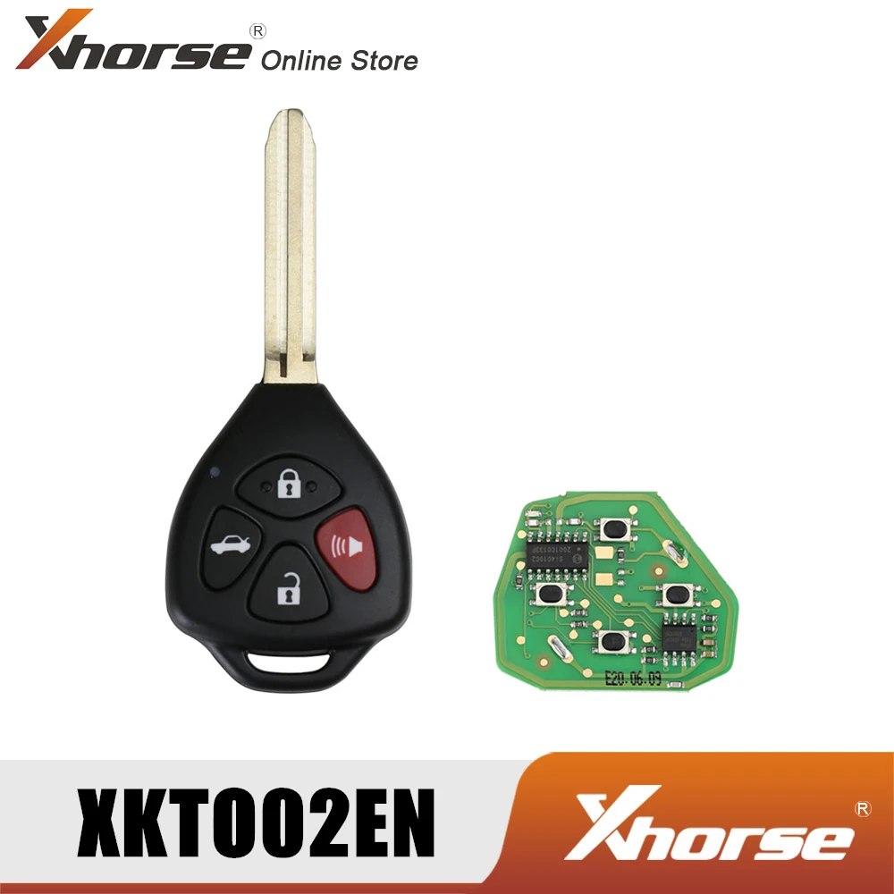 Xhorse XKTO02EN проводной универсальный дистанционный ключ для Toyota стиль плоский 4