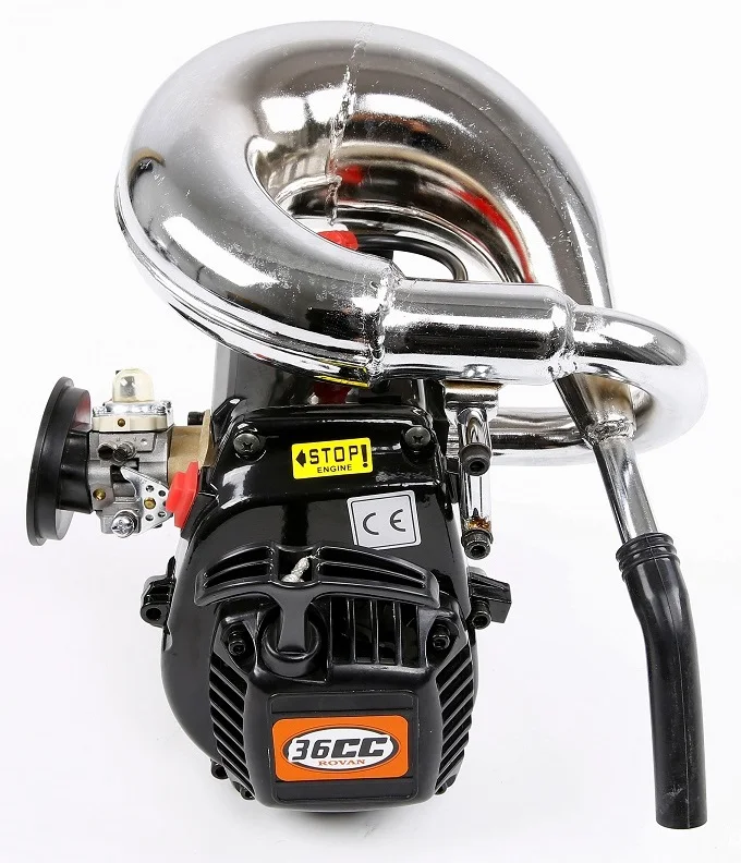 Высокий крутящий момент насильственного выхлопных труб подходит ROVAN ROFUN 45CC 36CC 2 тактный бензиновый двигатель для LOSI 5IVE-T ROVAN ROFUN LT DTT