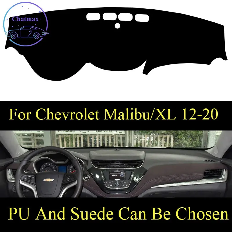 

Customize For Chevrolet Malibu/Malibu XL 2012-2020 Dashboard Console Cover PU Leather Suede Protector Sunshield Pad
