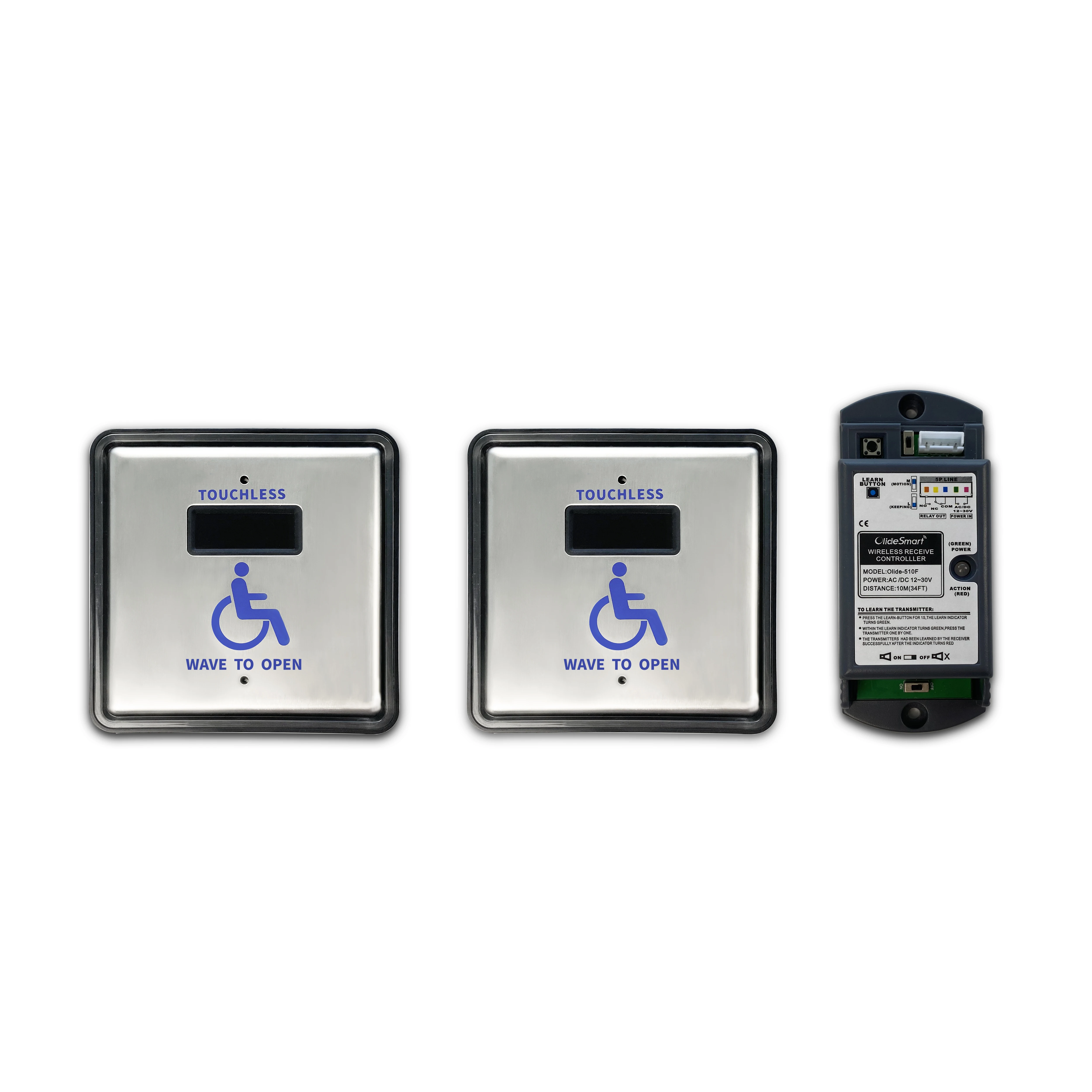 Touchless Wave To Open NonTouch Handicapped Wireless Push Button Switch