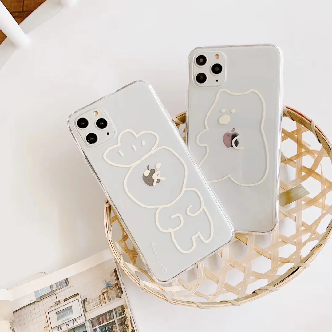 INS Корейский простой чехол для телефона с рисунком свинки iPhone Xs 11 pro MAX Xr X 7 8 plus