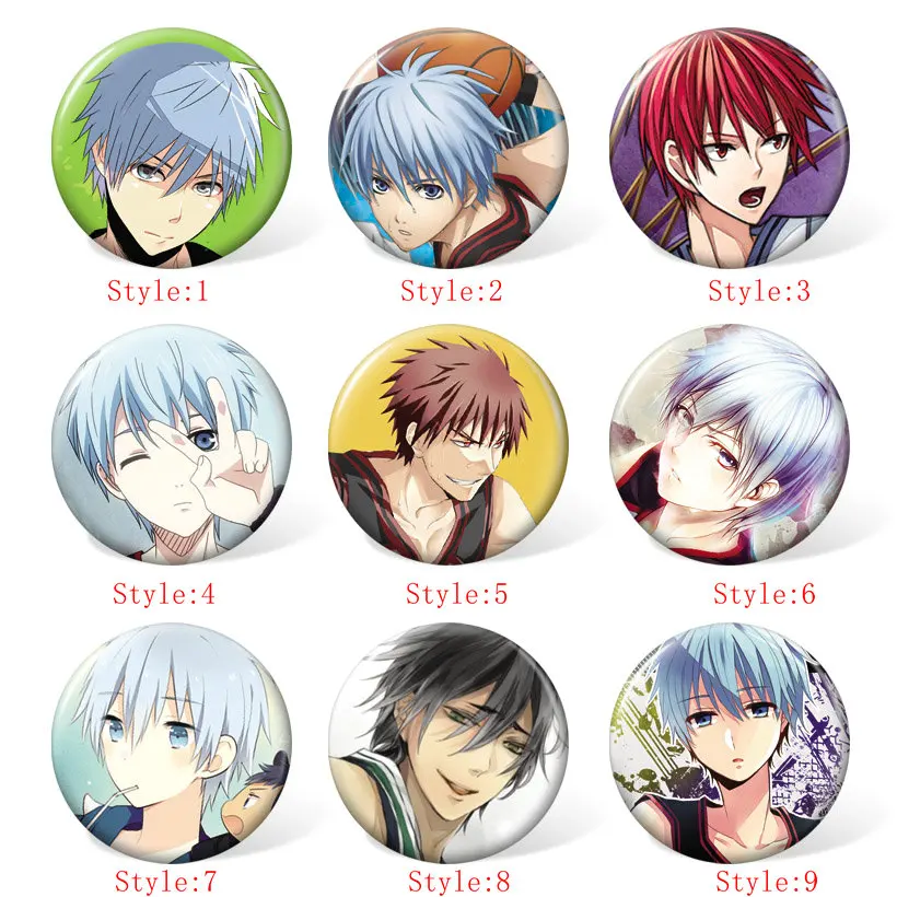 58 мм Kuroko no Basuke аниме значок для косплея Мультяшные Броши коллекция булавок сумки