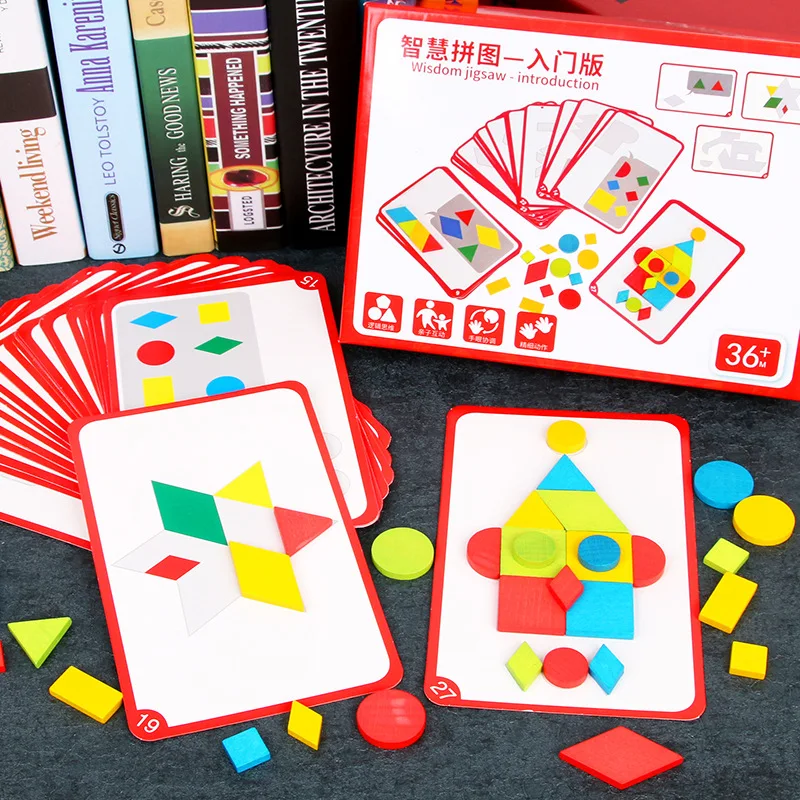 

3D Puzzles Geometric Shape Jigsaw Puzzle Creative Baby Wooden Early Educational Parent-child Interactive Toys For Children Gifts