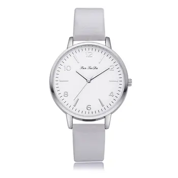 

Round Dial Quartz Watch Wristband Women Fashion Hours Luxury Ladies Soft Leather Belt Strap Gift Cheap Valentine Girls Sports