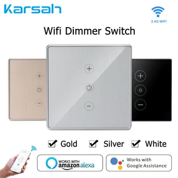 

Tuya Smart Life LED Dimmer Switch EU Standard Touch Control Stepless Light Dimmer Compatible With Amazon Alexa Google Assistant