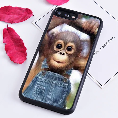 Чехол для телефона с изображением милой обезьяны для iPhone 5, 6 S, 7, 8 Plus, 11 Pro, X, XR, XS Max, samsung Galaxy S6, S7, S8, S9, S10 plus - Цвет: 001