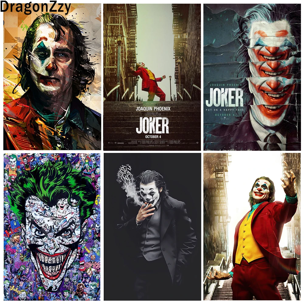 Joker классический фильм Постеры с масляной живописью и печать на стене картины для