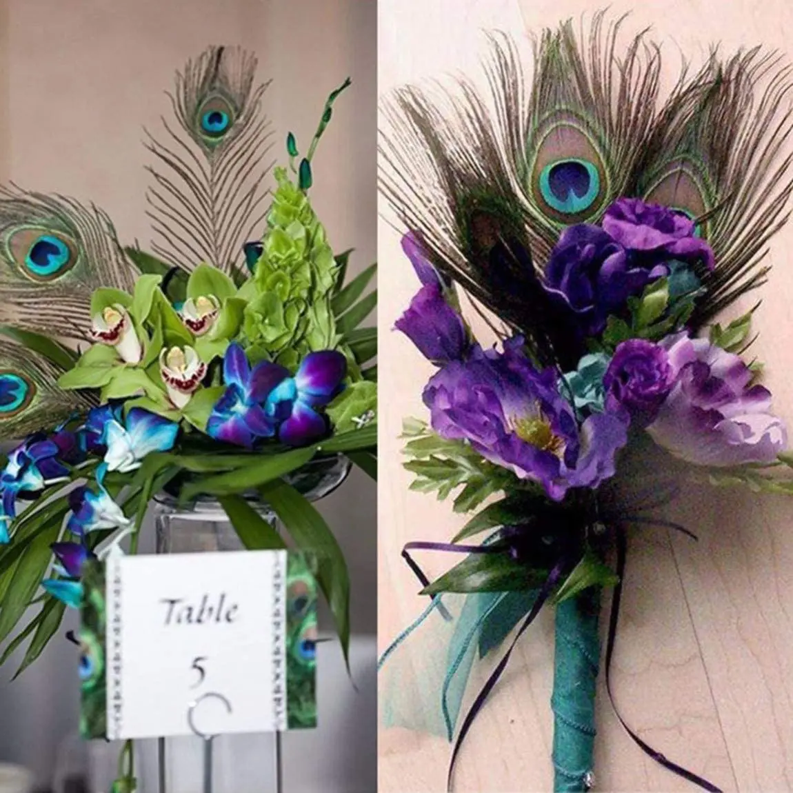 14 Plumes D'Yeux De Paon Authentiques – 10-12″ – Artisanat Mariage DIY