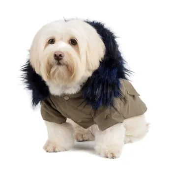 

Dog Clothes Fur Dog Coat Hoodies for Small Medium Dog Windproof Pet Clothing Fleece Lined Puppy Jacket Winter Polyester Solid