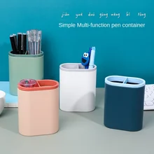 Simple Nordic multi-function Desk Pen Holder Pencil Makeup Storage Box Desktop Organizer Stand Case School Office Stationery