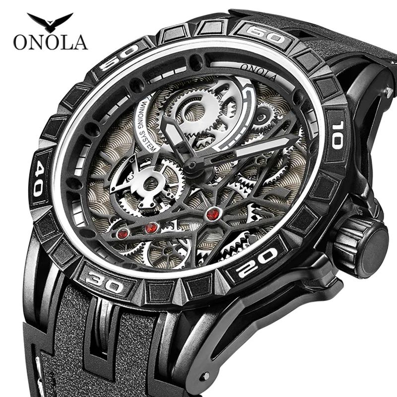 ONOLA brand cool quartz watch male Fashion casual Sport Unique dial Mens Watch Japan Movement milit
