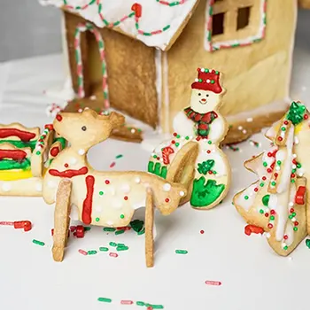

Baking Tools Stainless Steel Biscuit Mould 3D Christmas Stereo Cookie Printing Cake Mould Baking Cookie Mold Biscuit Mould