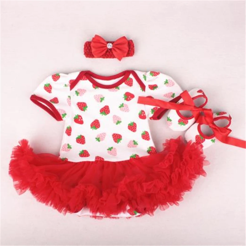  Children Baby Girls First Birthday Outfit Princess 4Pcs Clothing Infant Romper Lace Dress Headband 