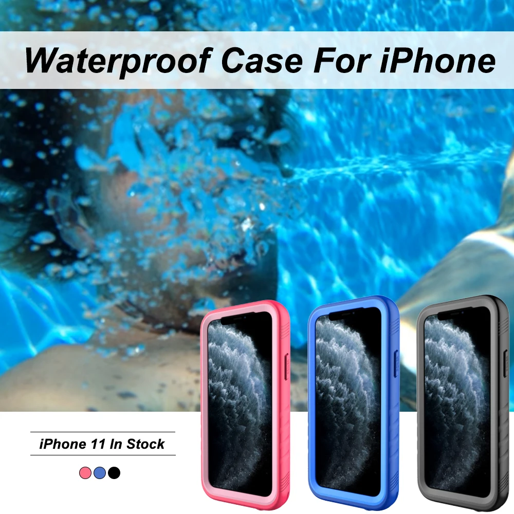 

2019 New Extreme Sports Waterproof Case For iPhone 11 11Pro 11 Pro Max ShockProof Swimming Diving Coque Cover Underwater Case