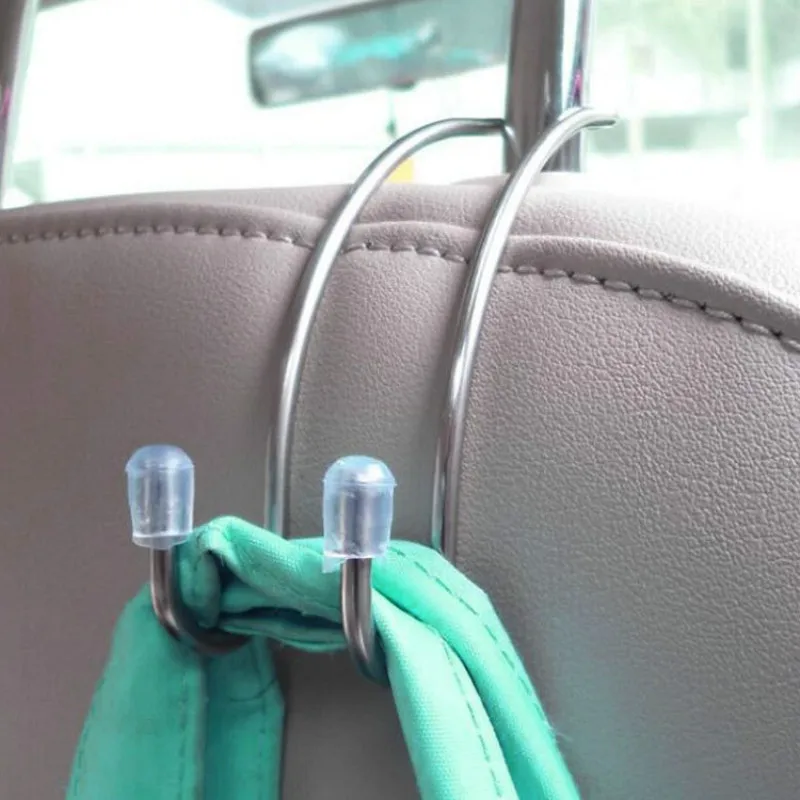 

Multi-functional Metal Auto Car Seat Headrest Hanger Bag Hook Holder for Bag Purse Cloth Grocery Storage Auto Fastener Clip