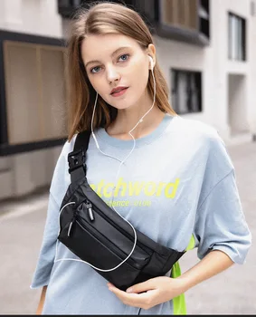 

Fashion Women's Messenger Bag Outdoor Sports Chest Bag Large Capacity Waterproof Leisure Waist Bag