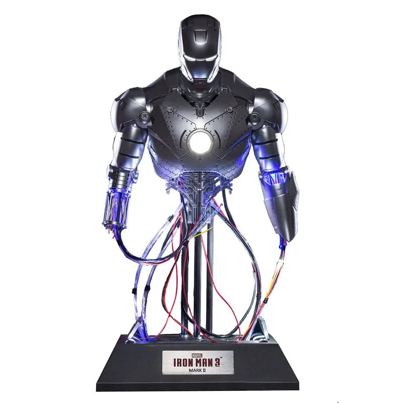 

The New 1:4 Iron Man mk2 Base Rechargeable Half-length Statue Light-emitting model toy Decoration gift SM22