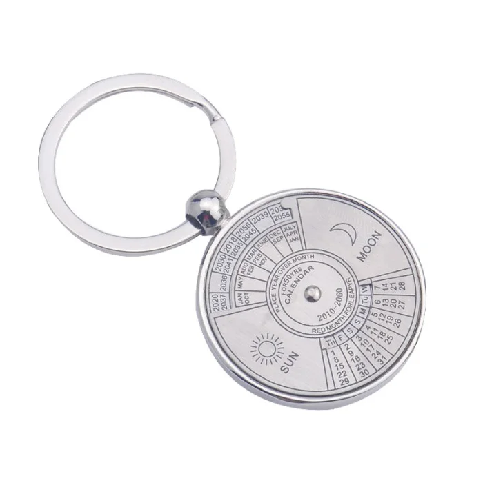 Мини специальный вечный брелок-календарь кольцо 50 лет уникальный металлический брелок XIN