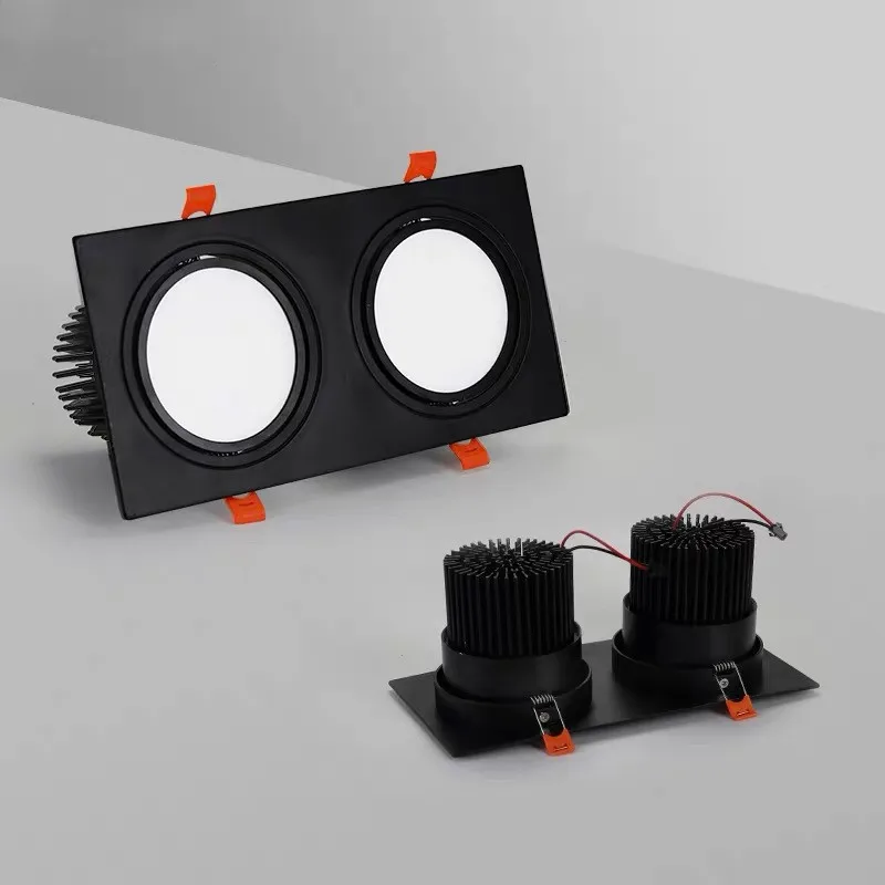 Сверхъяркий Встраиваемый светодиодный точечный светильник COB 7 Вт 9 12 двойная