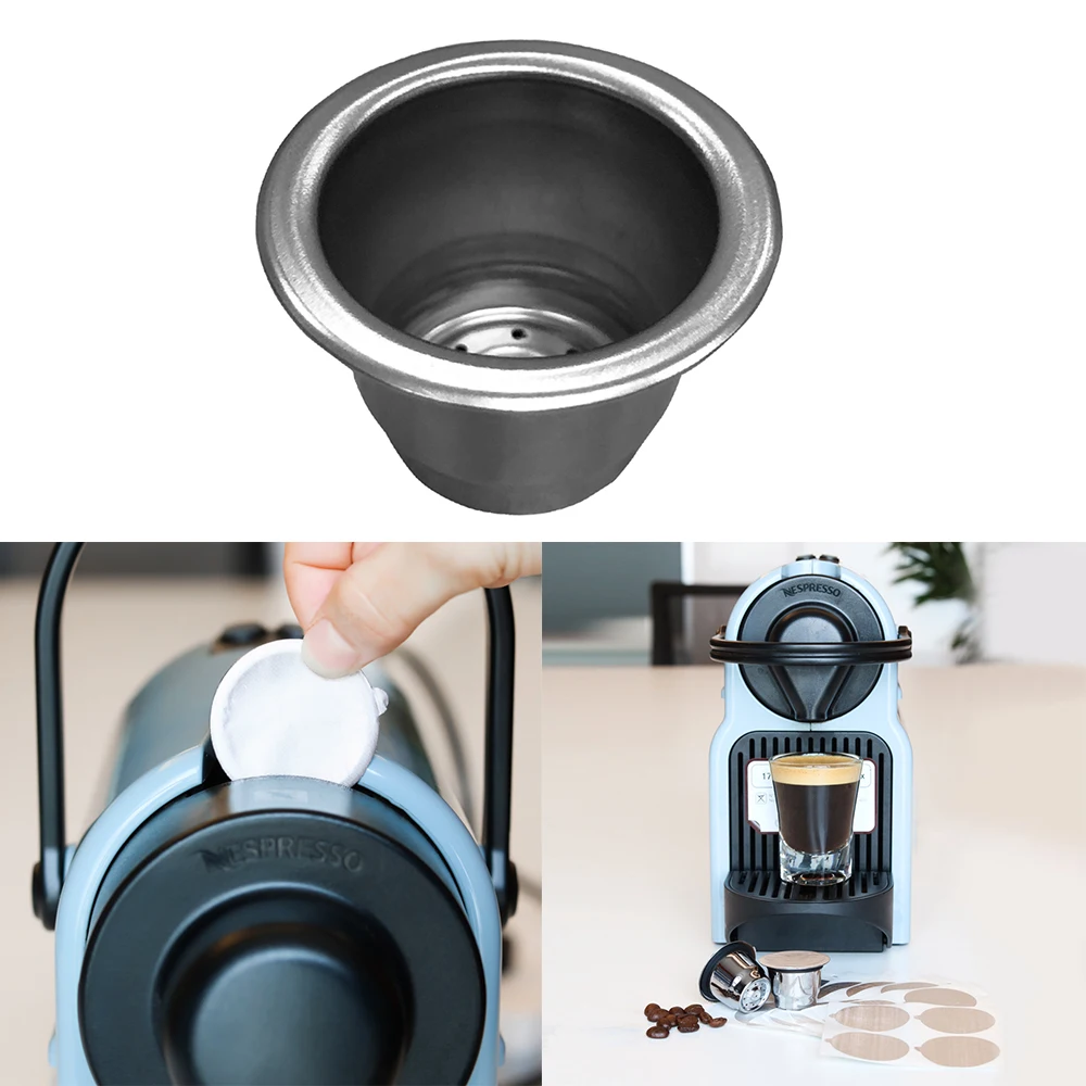 Nespresso многоразовая капсула для кофе из нержавеющей стали фильтр для повторного использования кофе Pod Бизнес День рождения кофе посуда подарок
