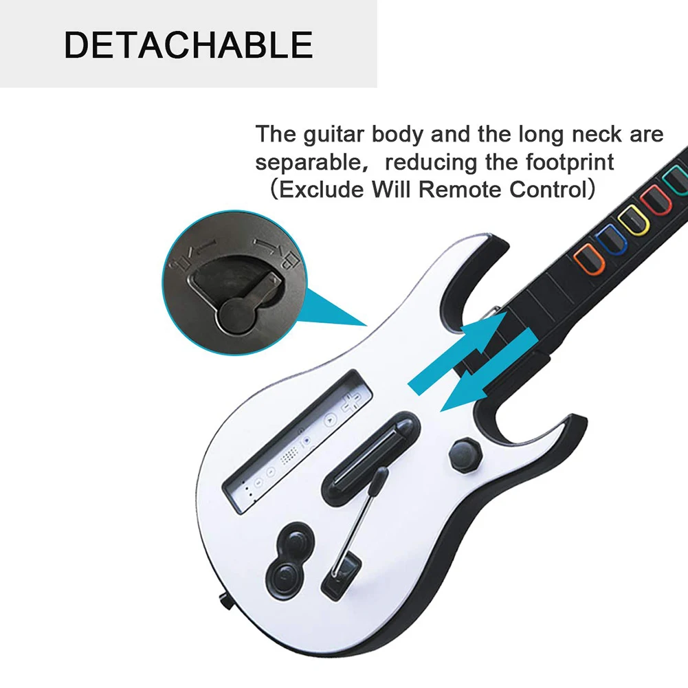 Беспроводной игровой контроллер с регулируемым ремешком для Wii Guitar Hero  Rock Band 2 3, аксессуары для электрических игр - купить по выгодной цене |  AliExpress