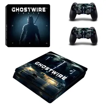 

GhostWire Tokyo Vinyl Decal Protective PS4 Slim Sticker for Sony Playstation 4 Console & Controller PS4 Slim Skin Sticker