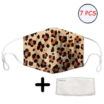 

THIKIN Cute Leopard Pattern Mouth Mask Women/Men/Kid Face Masks With Earloops Anti Air Pollution Dust Mask Reusable Custom