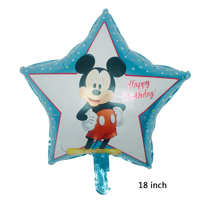13 шт., вечерние товары с изображением Микки Минни, шары с Микки Маусом, воздушные шары с фольгой, украшения для дня рождения, детский душ, Globos