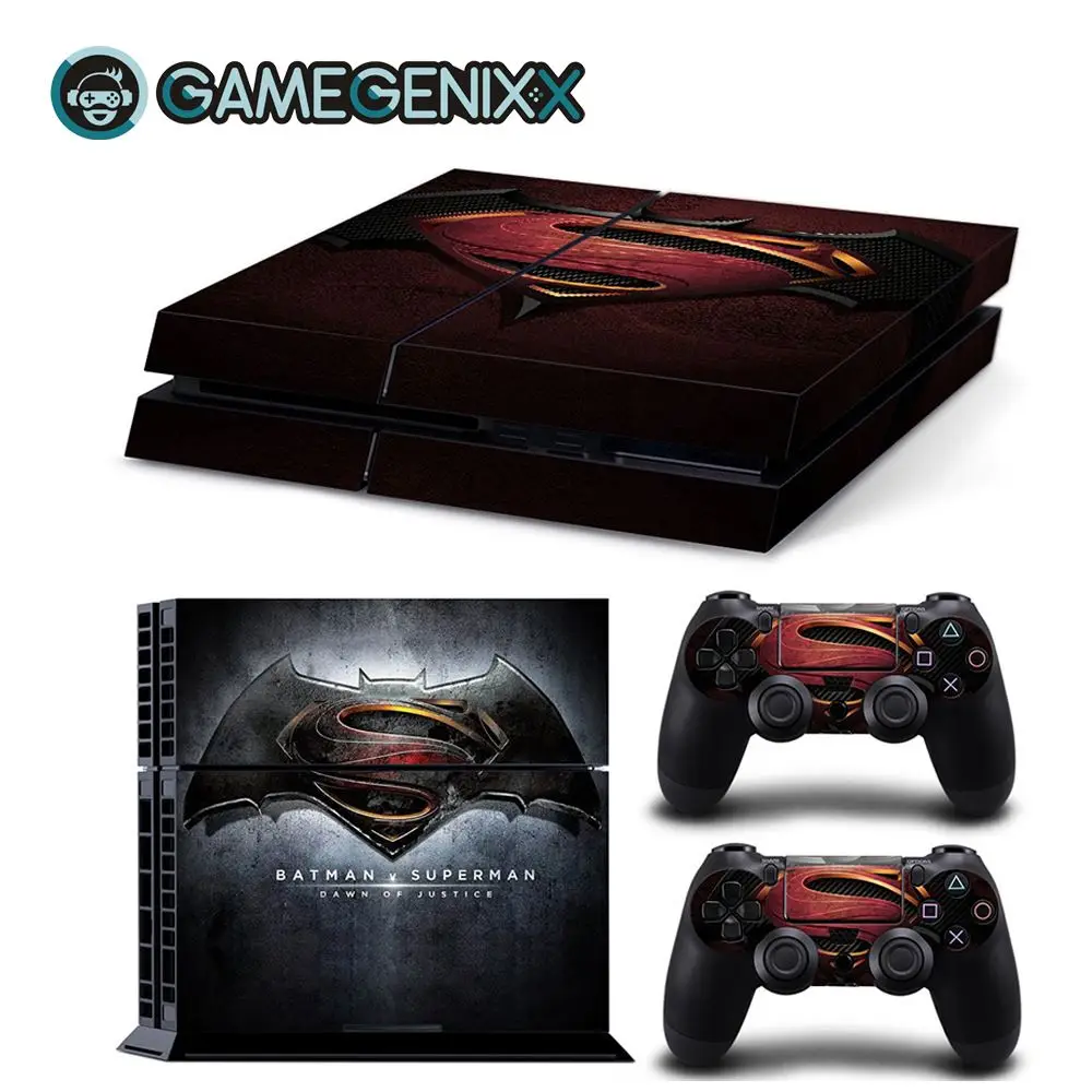Superman GAMEGENIXX Кожа Наклейка виниловая обложка для PS4 консоли и 2 контроллеров-Супермен - Цвет: Superman