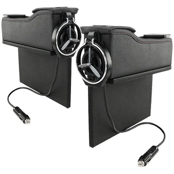 

New Multi-function Car Storage Box Seat Side Crevice Storage Case Car Charger with USB Interface