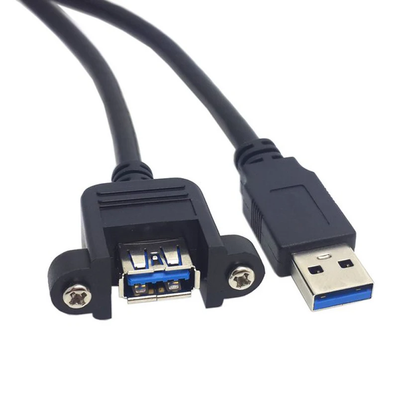 0,5 м 0,8 м 5 Гбит/с USB 3,0 разъем провода мужчин и женщин удлинитель питания с винтовыми отверстиями блокировки передней панели