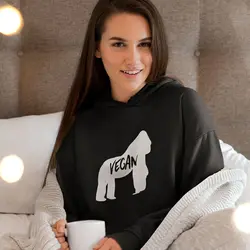 Vegan/женские толстовки с принтом букв; пуловер; Модная одежда для вегетарианских влюбленных; Осенняя верхняя одежда с длинными рукавами для