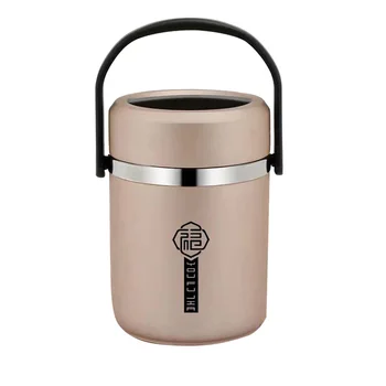 

Multi Layer Keep Temperature Vacuum Lunch Box Tableware Stainless Steel Winter Large Capacity Portable Leakproof Food Container