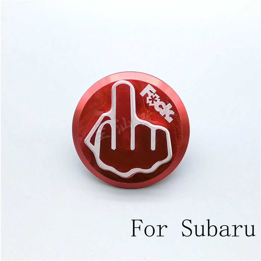 Subaru-Red 4 цвета индивидуальное украшение машинное масло Топливный наполнитель заготовка Крышка бака Крышка для Toyota Honda Subaru - Цвет: Subaru-Red