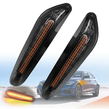 

DERI 2pcs Car led Turn Signal Lights Blinker Lamp Flowing Water Side Marker Signal Lamp For BMW E90 E91 E92 E93 E60 E87 E82 E61
