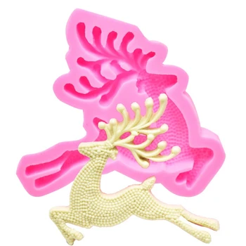 

Christmas Deer Elk Silicone Mold Jump Elk Fondant Resin Molds Art Craft Tools