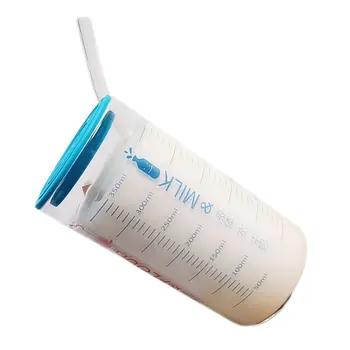 

1pc Glass Measuring Cup with Lid Practical Yogurt Cup Milk Cup Scale Cup for Baking Home Children