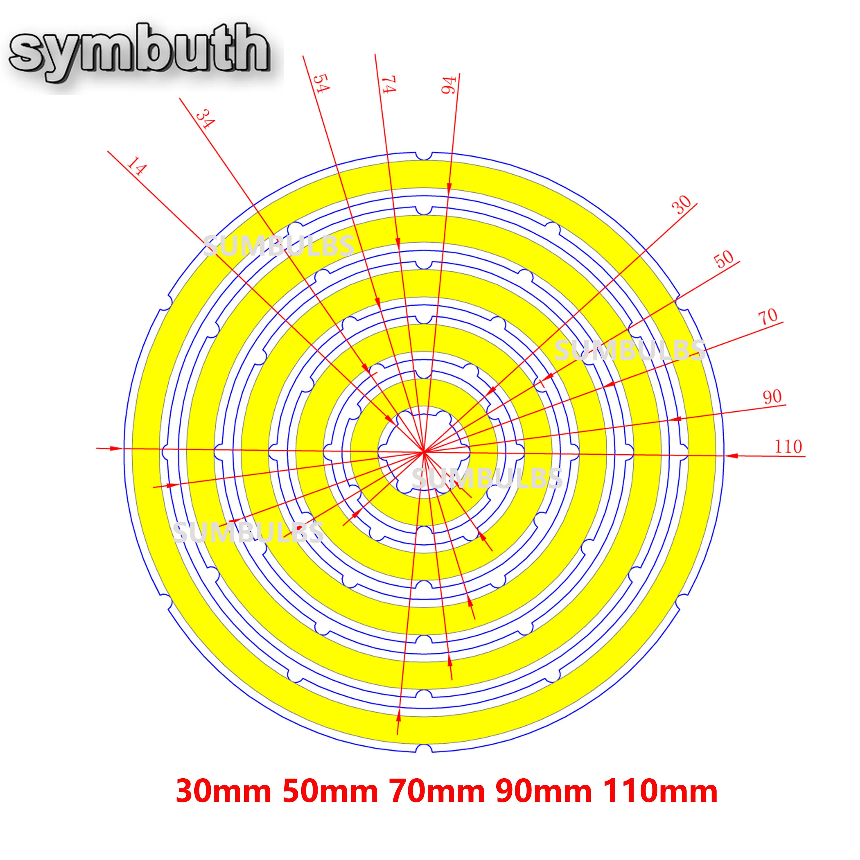 รูปสินค้า วงแหวน LED แสงสีขาวอบอุ่น DIY 12V DC สำหรับตกแต่งบ้าน